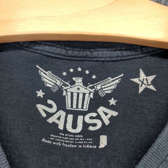 2AUSA T Shirt Mens Size XL Support Police Thin Blue Line Flag United We Stand - Picture 13 of 13